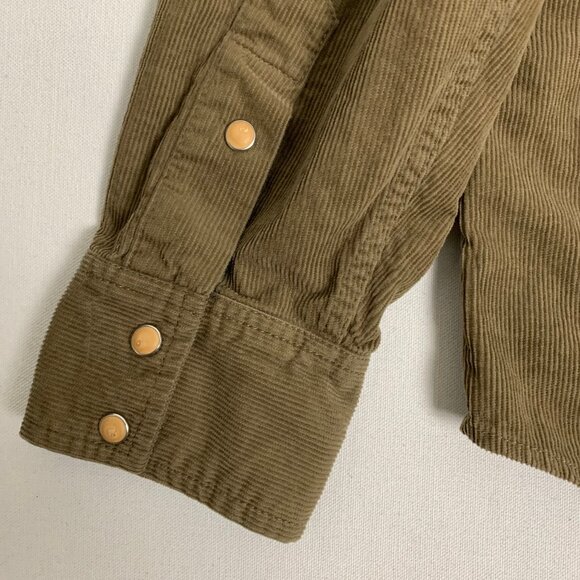 Flint and Tinder Corduroy Pearl Snap Western Button-up Shirt XL - Picture 10 of 15